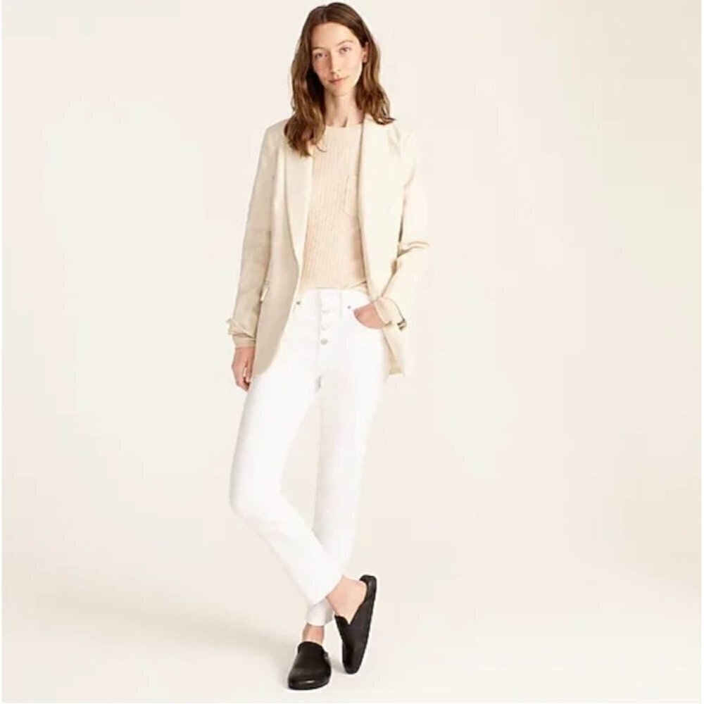 J. Crew 10" vintage slim-straight jeans white L4729